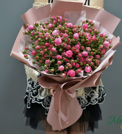 Букет из пионовидных розовых роз "Дивный сад" Фото 394x433
